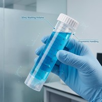 Tube centrifuge stérile autoportant de 50 ml, emballage en sachet, tubes de centrifugeuse jetables pour la collecte d'échantillons en laboratoire