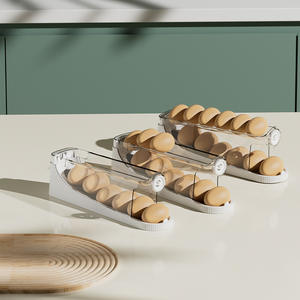 Boîte de rangement pour œufs à roulement, style coulissant, organisateur de réfrigérateur, conservation de la fraîcheur, conteneur alimentaire, origine Taizhou, référence 1528 - Product Image 1