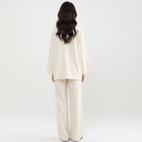 Tissus Abaya texturés doux deux pièces de haute qualité Lignes pour tenue de détente quotidienne pour femmes musulmanes