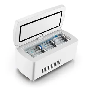 Kotak pendingin Insulin portabel Mini kulkas medis isi ulang pintar untuk perjalanan rumah sakit