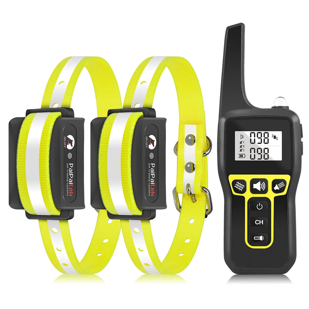 With both Manual remote control dog trainer and automatic barking stop function 2 in 1 training collars