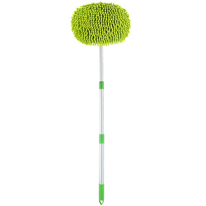 Gongbowang Chenille Car Wash <b>Mop</b> Extendable Aluminum Alloy Manual Car <b>Cleaning</b> Tool Green - Product Image 5