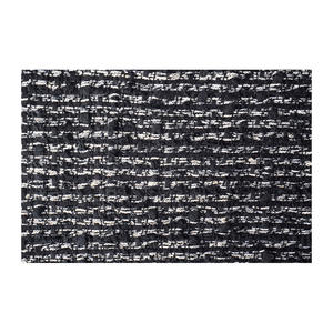 Tela Tweed de Primera Calidad Hecha en Corea, Negra y Marfil, con Tejido Texturizado de Nudos en Escalera, OEM y ODM, Textil Tejido Personalizado - Product Image 2