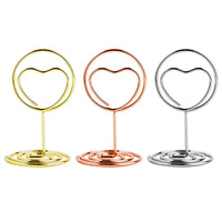 20 mini porte-cartes de table en métal en forme de cœur, or rose, design minimaliste, pour faveurs de mariage, numéros de table, fourniture d'usine