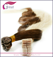 Extensions de cheveux afro invisibles européennes à bandes adhésives, trame simple, Remy, super double drawn, douces et lisses