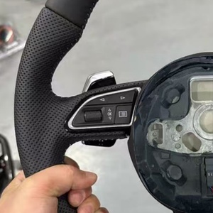 Disponible en Stock, Liberación Rápida para <span class=keywords><strong>Audi</strong></span> Q5 Q7 R8 TTRS C6 C7 S7 B8 B9 C8 A3 A4 A5 A7 A8 S4, Volante de Cuero para Automóvil, Accesorios para Automóvil - Product Image 2