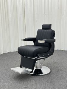 Fauteuil de barbier inclinable contemporain durable en cuir synthétique avec pompe hydraulique professionnelle pour salon de coiffure et barbier - Product Image 5