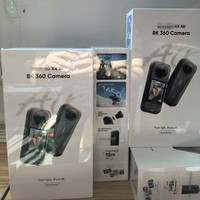 Kamera Aksi Insta 360 X4 Air 8K HD Terbaik dengan Lensa yang Dapat Diganti, Kamera Vlog Olahraga, Tahan Angin dan Anti Goyang, Ringan