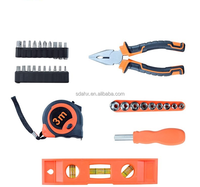 Ensemble combiné 19 pièces en acier au carbone très demandé, comprenant clés Allen, couteau utilitaire, ciseaux à bec effilé de 6 pouces, étui rigide, garantie 1 an, OEM