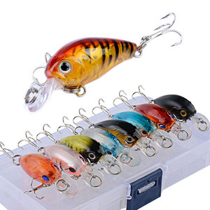 Vente en gros 4.5CM/4G Kit de leurres de pêche avec boîte en plastique mélange multiple Minnow Crankbait dur leurre Wobbler Set - Product Image 3