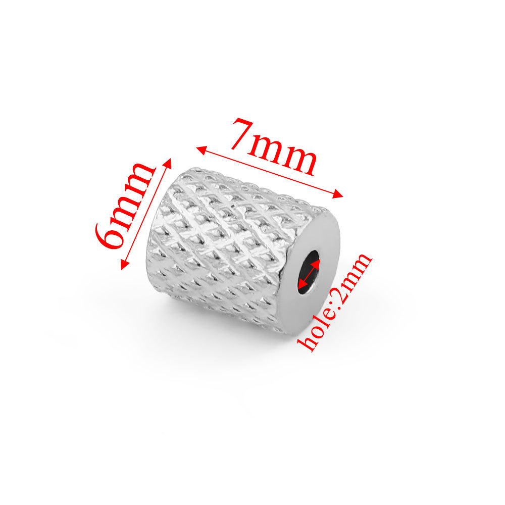6x7x2 mesh pattern - silver [approx. 1.32g]