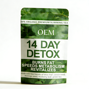 OEM 100% Organic Vegan Non-GMO 14-Day Slimming <b>Detox</b> <b>Tea</b>-Burns Fat Boosts Metabolism Lotus Leaf Green <b>Tea</b> Blend 14 Bags Health - Product Image 1