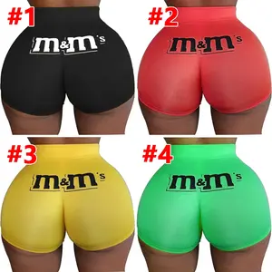 Groothandel Zomer Vrouwen Goedkoopste Printing Plus Size Booty Skittles Cali Liefde & Rozen Snoep Snack Shorts