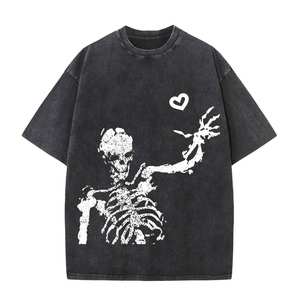 T-shirt décontracté en coton épais pour hommes respirant solide/motif à carreaux Matériau en viscose avec logo - Product Image 1