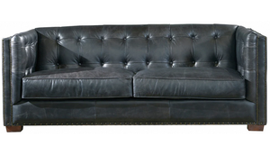 Canapé Chesterfield 2 places de haute qualité en cuir véritable, offrant un design élégant, un assise confortable et un luxe durable. - Product Image 5