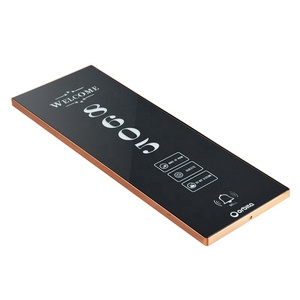 Fábrica al por mayor negro templado personalizado Hotel Placa de puerta electrónica con número de habitación panel de la puerta - Product Image 3