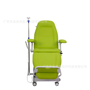 Fauteuil d'hôpital YS145 vert, électrique et réglable, avec poteau porte-perfusion pour dialyse et prélèvement sanguin - Product Image 2