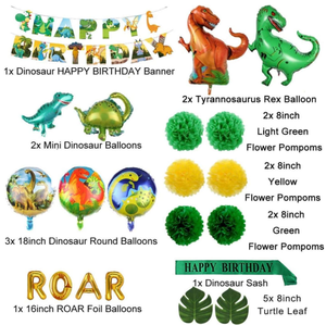 Artículos para Fiesta de Cumpleaños de Dinosaurios: Globos de Aluminio con Sonido de Rugido de Dinosaurio, Pancartas de Feliz Cumpleaños, Pompones, Decoraciones para Cupcakes, Pegatinas, Cintas Decorativas - Product Image 6