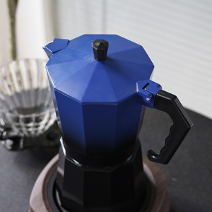 Pot Espresso Moka en métal durable <span class=keywords><strong>de</strong></span> grande marque OEM Source Factory personnalisable Gradient Blue Night Sky Design - Product Image 3