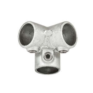 Codo de Salida Lateral de Hierro Fundido Galvanizado en Caliente de 128 mm, Conexión de Tres Vías de 90 Grados con Abrazadera, Certificado ISO9001 - Product Image 1