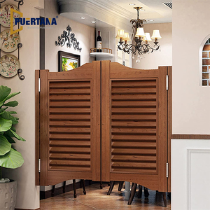 Retro Double Two Way Swing porta in legno Custom Cafe Saloon Bar Fence Half Waist Cowboy Doors - Product Image 1