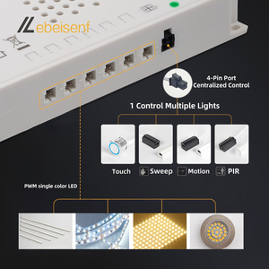Controlador <span class=keywords><strong>de</strong></span> <span class=keywords><strong>luz</strong></span> LED para armario, adaptador <span class=keywords><strong>de</strong></span> corriente, <span class=keywords><strong>convertidor</strong></span> <span class=keywords><strong>de</strong></span> transformador AC 100V-260V a DC 24V 18W 24W 36W 60W 100W 150W Puerto Dupont - Product Image 4