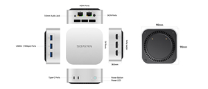 MN-N5 <span class=keywords><strong>Mini</strong></span> Bilgisayar Intel N150 12GB LPDDR5 Çift RJ45 Gigabit LAN DP1.4 4K Üçlü Ekran USB3.2 İş İstasyonu NAS Sunucusu - Product Image 6