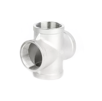 Wenzhou Croix à quatre voies à filetage femelle en acier inoxydable 304, accessoires de raccord de plomberie
