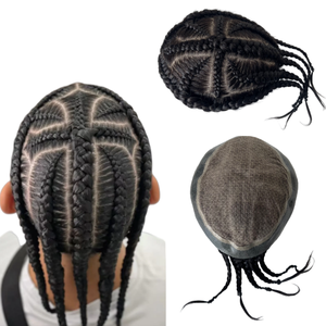 Extensiones de <span class=keywords><strong>Cabello</strong></span> Humano Virgen de Malasia, <span class=keywords><strong>Trenzas</strong></span> Cruzadas # Tupé de Seda Negro 1B de 8x10 <span class=keywords><strong>para</strong></span> <span class=keywords><strong>Hombres</strong></span> Asiáticos - Product Image 1