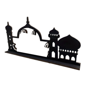 Décoration créative en bois en forme de château étoilé pour le Festival de la Mi-Automne, un ornement de scène de célébration du Moyen-Orient. - Product Image 5
