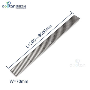 Ống thoát nước sàn nhà tắm bằng thép không gỉ 304/316 chất lượng cao, dạng thanh, có lưới chắn, chứng nhận CE - Product Image 2