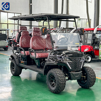 Nouvelle conception de voiturette de golf électrique 6 places, surélevée, batterie lithium 48V, panneau solaire, 4 roues, pour communauté fermée