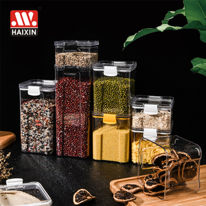 Hot bán thực phẩm kín nhựa hộp BPA free Pet nhà bếp rõ ràng ngũ cốc cà phê trà khô <span class=keywords><strong>container</strong></span> lưu trữ thực phẩm có nắp đậy - Product Image 2