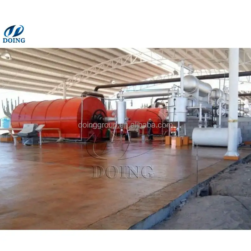ماكينة تكوير الإطارات 15 إلى 20 طنًا متواصلة/كاملة تمامًا في مصنع تكوير إطارات في الصين لإعادة تدوير الإطارات إلى زيت وقود