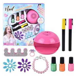 Akiaco <span class=keywords><strong>Niñas</strong></span> Maquillaje Esmalte de <span class=keywords><strong>uñas</strong></span> Juego de regalo Etiqueta privada No tóxico Completo Niños Nail Art Toy <span class=keywords><strong>Kit</strong></span> - Product Image 2