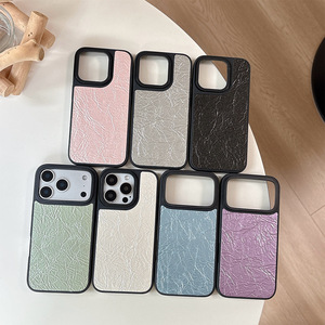 Étui de téléphone en PU de couleur unie pour 17 Pro Max, motif simple et <span class=keywords><strong>personnalisable</strong></span>, coque de téléphone pour iPhone 16 Pro 15 Plus 14 13 12 - Product Image 6
