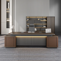 Bureau de direction de luxe moderne Bureau de direction haut de gamme élégant pour directeur général Bureau de patron extensible pour bureau ou entreprise