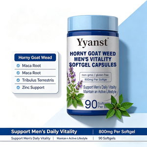 Horny Goat Weed 800mg 90 Cápsulas Blandas Sin OMG, Apoyo para la Vitalidad Masculina, Salud y Estilo de Vida Activo, Sin Gluten, Suplemento Diario - Product Image 6
