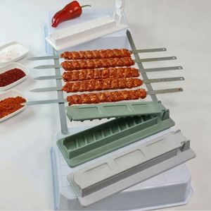 Nuevo Asador de Kebab de Una Sola Hilera, Parrilla para Brochetas de Carne, Reutilizable, Conveniente para Campamento, Picnic, Accesorios para Barbacoa, Herramientas de Cocina - Product Image 1