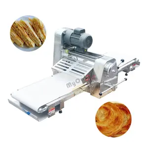 Industri sepenuhnya otomatis Counter Top Roller menggunakan Pizza Pastry adonan Flatter Sheeter mekanik