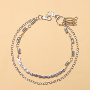 Punk Style Double Layer Waist Chain Tibetan <b>Silver</b> <b>Key</b> <b>Ring</b> Pants Chain Casual Fashion Body Chain - Product Image 4