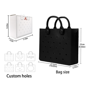 Summer EVA Tote <strong>Bag</strong> for Women Waterproof Punch Hole Design Clog Charm Customizable Shoulder Handbag Shoe Charm Beach <strong>Bag</strong> Handbag - Product Image 6