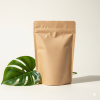 Sacs d'emballage en papier Kraft biodégradables pochette compostable à fermeture éclair pour aliments pour l'impression par héliogravure en matière plastique Sushi