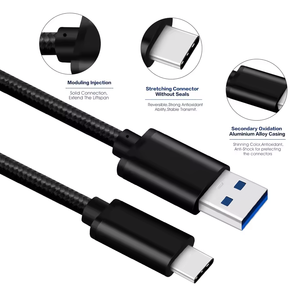 สายถักไนลอน USB3.0A ชาย TYPE C สายเคเบิลข้อมูลการส่งข้อมูลสูงอเนกประสงค์สายเคเบิลใหม่สำหรับชาร์จโทรศัพท์คอมพิวเตอร์ USB 3.0 - Product Image 4