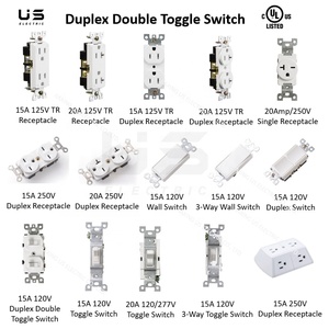 <span class=keywords><strong>1</strong></span> <span class=keywords><strong>Gang</strong></span> Midway Duplex Tampa Do Receptáculo Placa De Parede De Saída De Plástico Branco Placa De Interruptor De Emergência Tampa Do Balancim Dispositivo De Fiação - Product Image 4