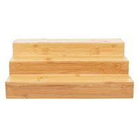 Étagère à épices à 3 niveaux pour rangement et organisateur de cuisine Étagère à épices en bambou pour armoire
