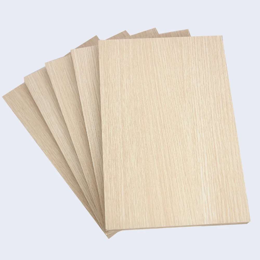 high quality chinese suppliers specialized production walnut oak beech rubber wood melamine faced mdf 2 face sheet plate board