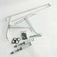 Table de formation mobile pliable moderne gris foncé avec cadre métallique et pieds en acier pour bureau, hôpital, école, salle de classe