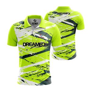 Bas prix de haute qualité femmes <span class=keywords><strong>pas</strong></span> <span class=keywords><strong>cher</strong></span> personnalisé changement progressif jaune couleur imprimé filles T-shirts polos conception pour les femmes - Product Image 3