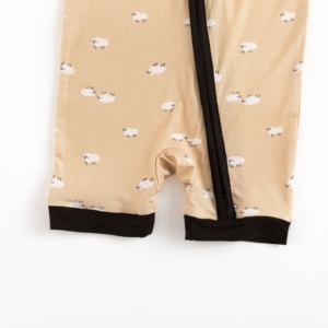 Miozing İlkbahar/Sonbahar Stokta Yumuşak Esnek Bambu Elyaf Bebek Çift Fermuarlı Pijama Toptan Butik Küçük Siparişler İçin - Product Image 4